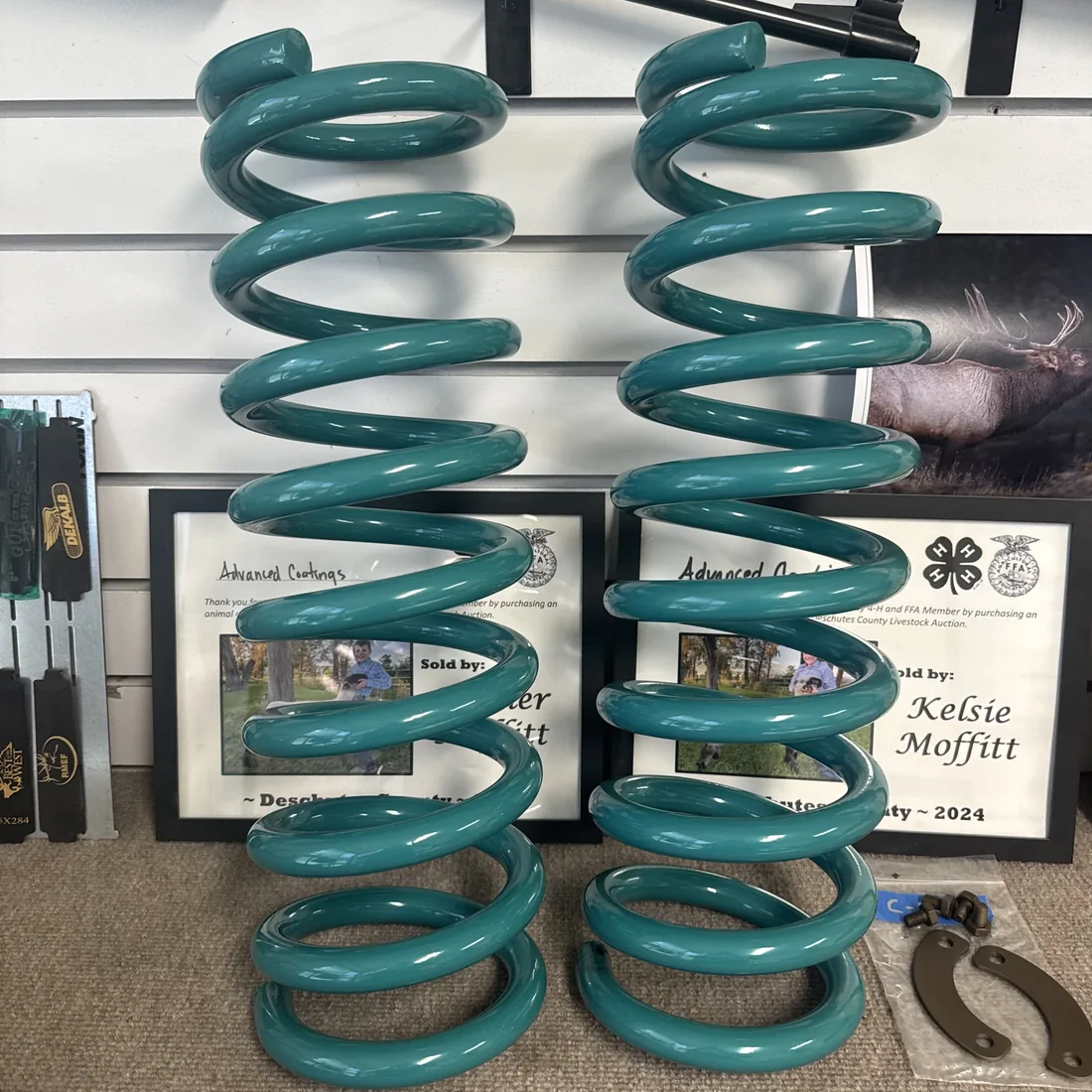 Powder-Coated Coil Springs, Advanced Coatings, Redmond OR